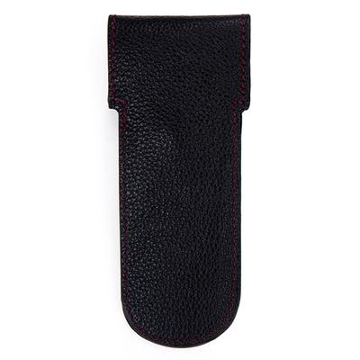 Pink Woolf Genuine Leather Razor Cover - Black - Pre & Post Shaves