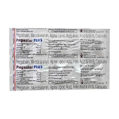 Pregastar Plus Capsule 10'S - Neuropathic Pain-Dru