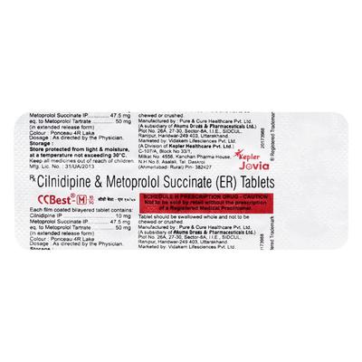 CCBEST M 10/50 Tablet 10's - Hypertension-Cal