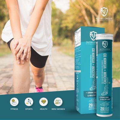 Nutrileague Calcium + Vitamin D3 Effervescent Tablet 20's - Multi-Vitamins