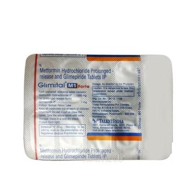 Glimital M1 Forte Tablet 10'S - Diabetes-Ant