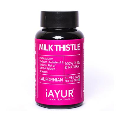 iAYUR Milk Thistle 500 mg Veg Capsule 60's - Vital Health