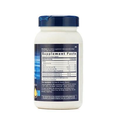 GNC Cod Liver Oil Softgel 90's - Omega Fish Oil Fatty Acids