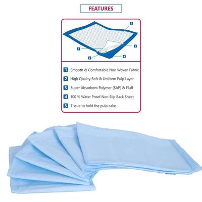 AroKleen Disposable Under Sheet (L) (90 x 60 cm) - For Hospital Patients 10's - Drapes,Caps & Gowns