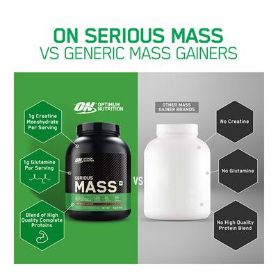 Optimum Nutrition (ON) Serious Mass Powder - Vanilla 3 kg - Workout Essentials