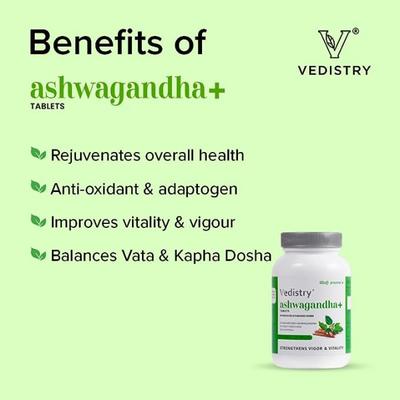 Vedistry Ashwagandha+ Tablet 60's - Ashwagandha