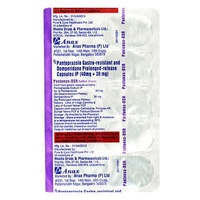 PANTONAX DSR Capsule 10's - Ulcer/Reflux/Flatulence-Aaa