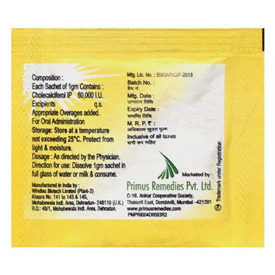 D3 More Sugar Free Granule Sachet 1gm - Supplements-Vit