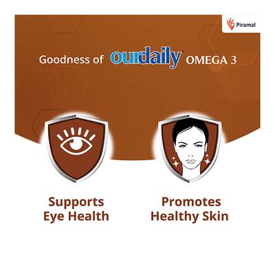 OurDaily Omega 3 Soft Gelatin Capsule 60's - Omega Fish Oil Fatty Acids