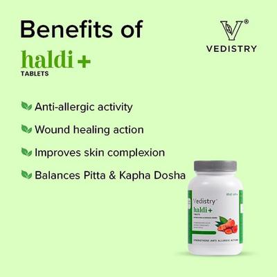 Vedistry Haldi+ Tablet 60's - Pure Herbs