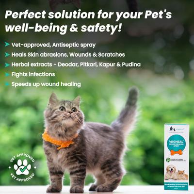 Wiggles Wigheal Dogs & Cats Wound Healing Care Spray 50 ml - Pet Grooming