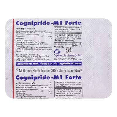 COGNIPRIDE M FORTE 1mg Tablet 10's - Diabetes-Ant