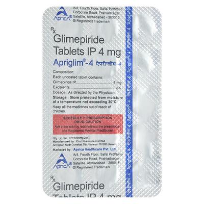 APRIGLIM 4mg Tablet 15's - Diabetes-Ant
