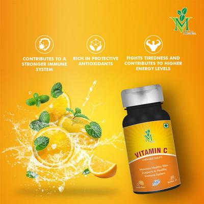 Mint Veda Vitamin C Chewable Tablet - Orange Flavour 60's - Multi-Vitamins