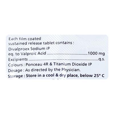 DIVATAG SR 1000mg Tablet 10's - Epilepsy/Convulsion-Ant
