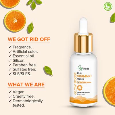 CGG Cosmetics Vitamin C 20%- Hyaluronic Acid- & Glutathione Facial Serum 30 ml - Face Serum