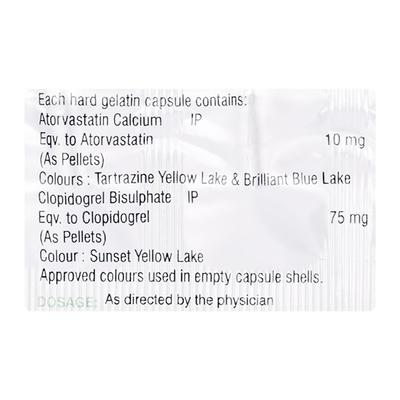 Pritorva CV 10/75mg Capsule 10'S - High Cholesterol-Dys
