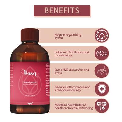 Imbue Rosa Period Potion Syrup 450ml - Speciality Medicines