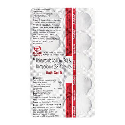 OATH GUT D Capsule 10's - Ulcer/Reflux/Flatulence-Aaa