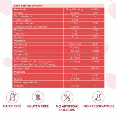 Healthkart HK Vitals Biotin Gummies - Strawberry 30's - Hair & Skin