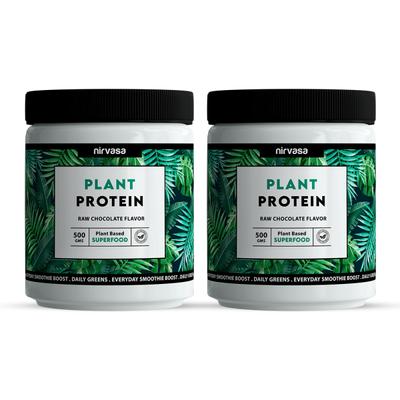 Nirvasa Plant Protein Powder - Chocolate Flavour (Pack of 2 x 400 gm) 1's - Protein Drink
