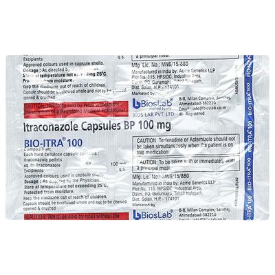BIO ITRA 100 Capsule 10's - Fungal Infections-Anf
