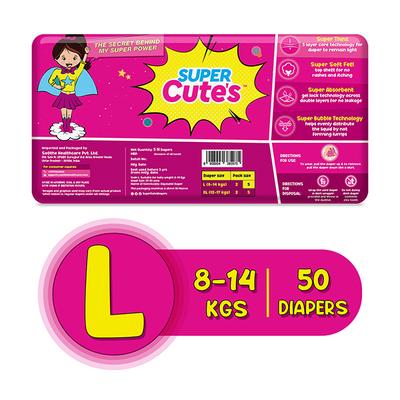 Super Cute's WonderSkirt Pull-up Skirt Diaper - (L) (8 - 14 kg) (Pack of 10 x 5's) - Diapers & Wipes