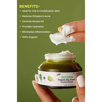 Organic Harvest Vitamin B Organic Day Cream with Spinach and Niacinamide 50 gm - Day Cream