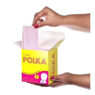 Pinq Polka Premium Ultra Slim ( Regular+ XL) Sanitary Pad 20's - Sanitary Napkins