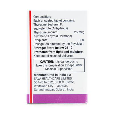 Thyrofit 25Mcg Tablet 30'S - Hypothyroidism
