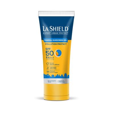 La Shield Pollution Protect Mineral Sunscreen Gel - SPF 50 50 gm (N) - Face Sunscreen