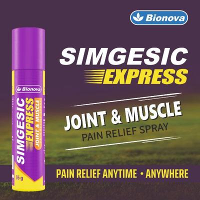 Bionova Simgesic Express Joint & Muscle Spray 55 gm - Pain Relief Spray