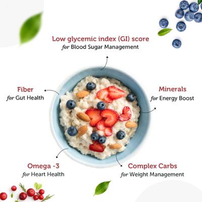 Neuherbs Omega Rolled Oats 400 gm - Omega Fish Oil Fatty Acids
