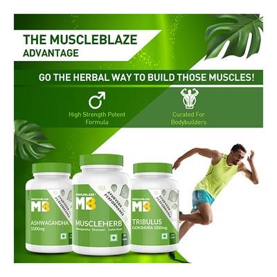 MuscleBlaze Muscleherb Tablet 30's - Herbal Dietary Supplement