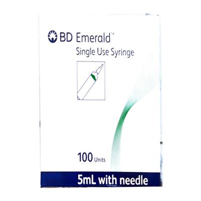 BD Emerald Single Use Syringe 5 ml With Needle 22G - Syringes And Needles