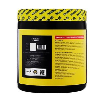 HealthVit Fitness BCAA Powder - Orange Flavour 200 gm - Bcaa Supplements