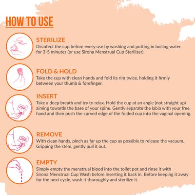 Sirona Reusable Menstrual Cup - Medium (Pack of 2) - Menstrual Cups