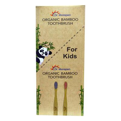 Dr.Morepen Organic Bamboo Toothbrush Combo Pack (Adult 9's + Kids 3's) 1's - Toothbrushes