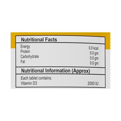 PureFoods Vitamin D3 2000 IU Tablet 60's - Multi-Vitamins