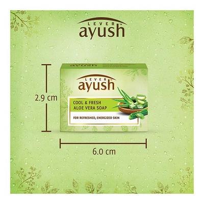 Lever Ayush Cool & Fresh Aloe Vera Soap 100 gm - Soaps