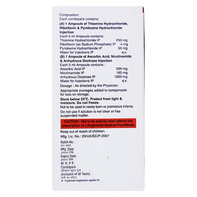 ALCOMAX IV Combipack Injection 1's - Supplements-Vam