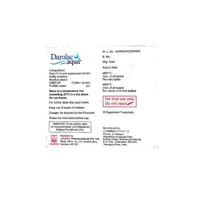 Darolac Aqua Suspension 6X5ml - Diarrhoea-Ant