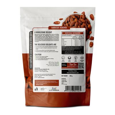 NourishVitals Barbeque Roasted Almonds Seeds 200 gm - Nutritional Bars