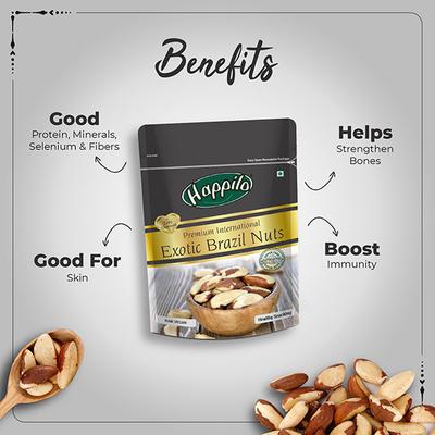 Happilo Premium International Exotic Brazil Nuts 150 gm - Vital Health