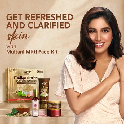 WOW Skin Science Multani Mitti Kit with Rose Water 250 ml - Scrubs & Exfoliants