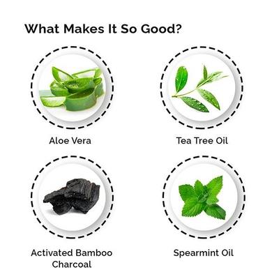 Greenberry Organics Body Wash Gel - Activated Charcoal, Spearmint & Tea Tree Oil 200 ml - Shower Gels & Body Wash