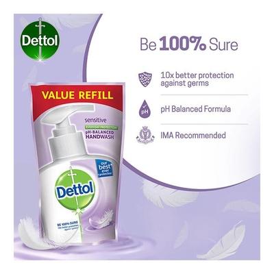 Dettol pH Balanced Handwash - Sensitive (Pack of 3 x 175 ml) - Hand Wash & Soaps