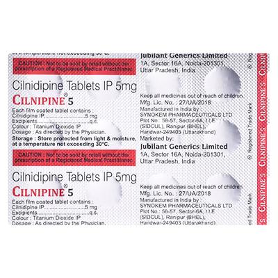 CILNIPINE 5 Tablet 15's - Hypertension-Cal