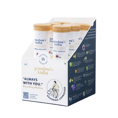 Wellbeing Nutrition Grandma's Kadha Ayurvedic Tea Effervescent Tablet (Pack of 6 x 15's) - General Health