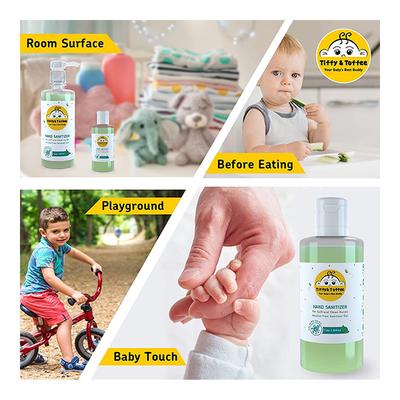 Tiffy & Toffee Non-Alcoholic Hand Sanitizer - Tulsi 100 ml + Baby Laundry Detergent 500 ml - Baby Skin Care